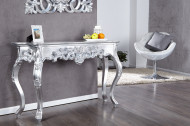 Handgemaakt Barok Kaptafel,Sidetable Consoltafel 110 cm zilver