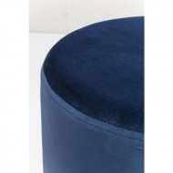 Hocker stof blauw Messing Ø35cm