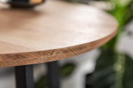 Industriële bijzettafel 50 cm eiken geolied zwart frame