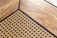 industriële salontafels Mangohout met vlechtwerk set van 2 LOUNGE 50 cm