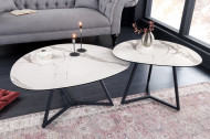 Moderne salontafel 90cm wit marmeren keramiek gemaakt in Italië