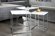 moderne Salontafel / Bijzettafel Model: Fusion - 3 Set