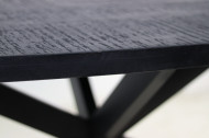 Ronde zwart massief mangohout eettafel 130 cm Zwart - Mangohout/ijzer