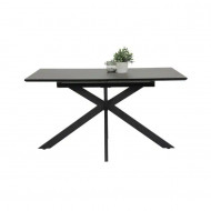 Uitschuifbare EETTAFEL Keramische look/antraciet 140>180