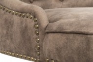 Design bureaustoel Chesterfield-ontwerp VICTOR lichtbruin met armleuning