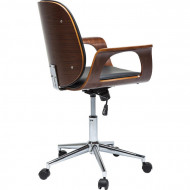 Design Bureaustoel met Walnoot accenten
