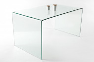 Design glazen Bureau 120 cm transparant Tafel volledig glazen tafel