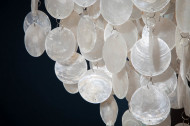 Design hanglamp SHELL 80cm schelplamp parelmoer