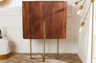 Design highboard GATSBY 125 cm bruin mat goud mangohout retro