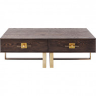 Design salontafel messinglook 135cm