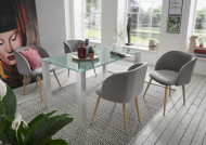Eettafel Crash glas 140 cm