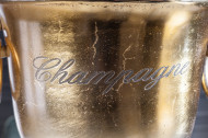 Elegante champagnekoeler 40cm gouden flessenkoeler