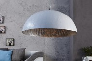 Elegante design hanglamp 50cm wit zilver hanglamp