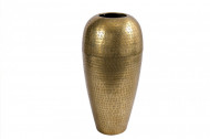 Elegante vaas ORIENTAL 50cm goud in wild gehamerd design