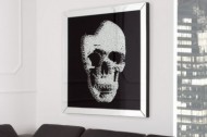 Exclusieve afbeelding wanddecoratie MIRROR SKULL 100x100cm Diamond Skull XXL