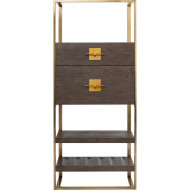 Exclusieve Barkast Osaka 192cm hoog met messing goud