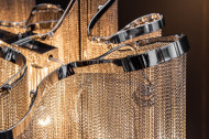 Extravagante hanglamp ELEGANCE 118 cm zilveren hanglamp