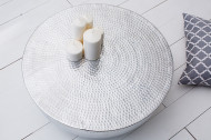 Extravagante salontafel ORIENT II 60cm zilver gehamerd design