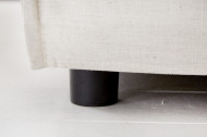 Grote poef / Hocker HEAVEN 100cm natuurlijke linnen stof