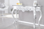 Handgemaakt Barok Kaptafel,Sidetable Consoltafel 110 cm zilver