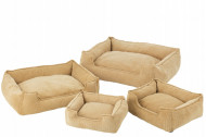 Hondenmand stof ribfluweel beige met ritssluiting Extra Large