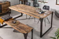 Industrieel Eettafel Massief mangohout industrieel design eettafel 160 cm