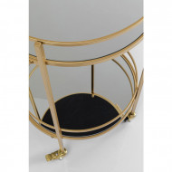 Kare Design Bartrolley tafel glas goud