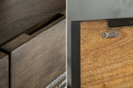 Massief highboard Shiny 100cm mangohout met agaatsteen afwerking