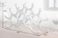 Modern wijnrek FLAME 48 cm zilver voor 10 flessen flessenhouder