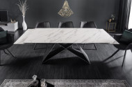 Moderne keramische eettafel PROMETHEUS 180-220-260uitschuifb marmerlook
