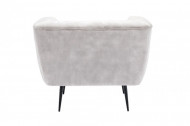 Retro fauteuil NOBLESSE 106cm champagne fluweel met sierstiksels