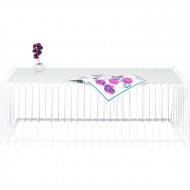 Salontafel Draad Rechthoek Wit 115x57cm