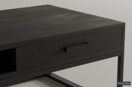 SALONTAFEL ZWART MANGO HOUT MET LADE 110cm