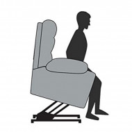 Sta OP RELAX Fauteuil MET LIFTFUNCTIE MONTRÉAL IN HALF LEDER GRIJS