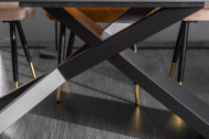Uitschuifbare eettafel keramiek taupe in marmerlook 180-220-260 cm