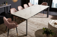 Uitschuifbare eettafel X7 180-240cm wit marmereffect keramisch blad modern design
