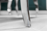 Elegante bank MODERN BAROK 172cm edel grijs fluweel roestvrij staal