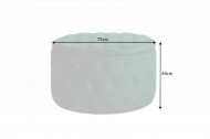 Elegante salontafel / Poef MODERN BAROK 75 cm smaragdgroene fluwelen kruk met opbergruimte