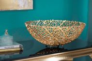 Filigraan design kom ABSTRACT BLAD 45cm goud handgemaakt