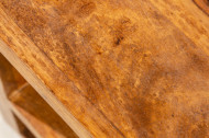 Handgemaakte bijzettafel E 60cm massief sheeshamhout variabel verstelbaar