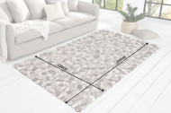 Handgeweven scheerwollen tapijt LIVING 200x120cm grijs vilt steen look