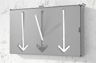 Moderne design wandkapstok ARROW 30 cm zwart met 3 haken