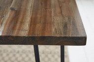 Retro vierkant eettafel 80x80 cm SCORPION Acacia bruin verweerde haarspeldpoten
