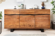 Solid sideboard 160cm acacia metal tree edge