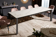 Uitschuifbare eettafel X7 180-240cm wit marmereffect keramisch blad modern design