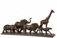 5 Dieren Op Een Rij Poly Bruin Large 67cm
