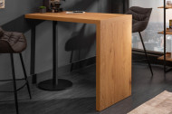 Bartafel MANDY 120cm eiken look bartafel met zwart onderstel
