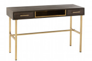 Console bruin - goud model Janis 2 Laden Mango Hout/