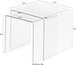 Design Glazen salontafel set van 2