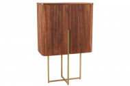 Design highboard GATSBY 125 cm bruin mat goud mangohout retro